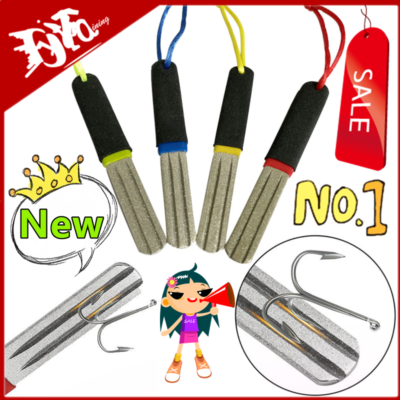 Fishing Hook Sharpener - 4 Colors Portable Outdoor Double Groove