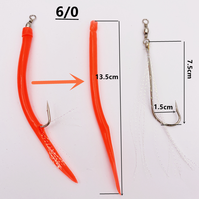 1/5Pcs CodfishFishing Eel Tube - Fishing Hook Offset review and price