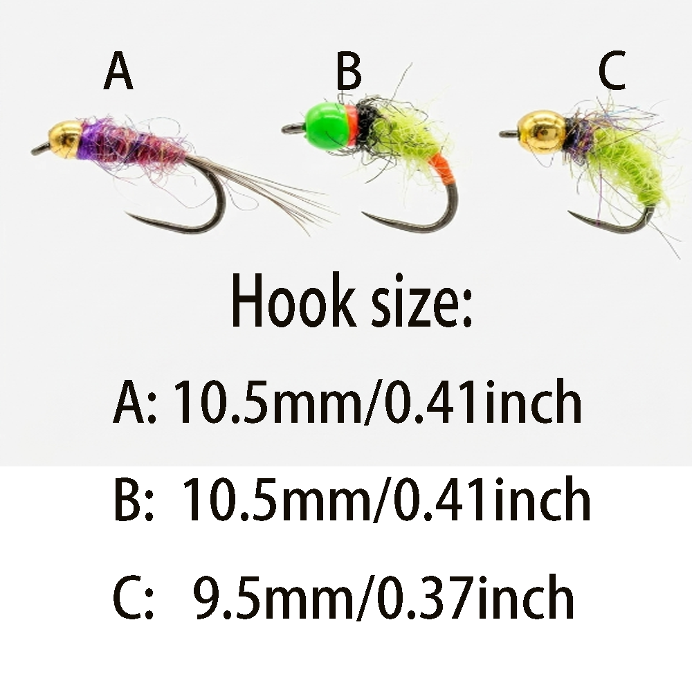 6/12Pcs Mixed Wet Nymph Fly Fi - Fishing Hook Assortment review and price