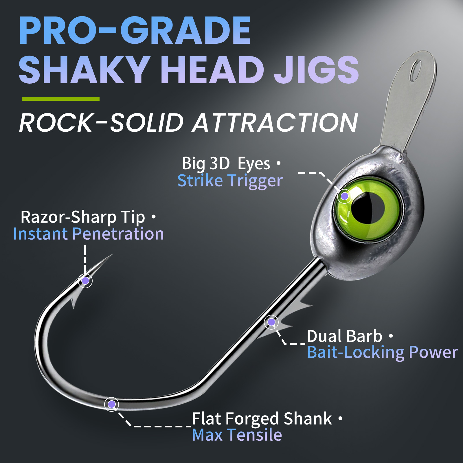 9KM Shaky Head Jigs Hook with  - Fishing Hook Weedless review and price
