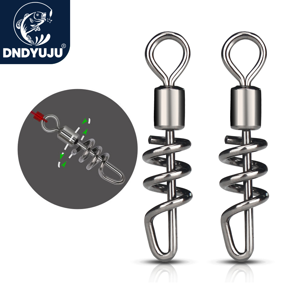 DNDYUJU 10PCS/lot Rolling swiv - Fishing Hook Stainless Steel review and price