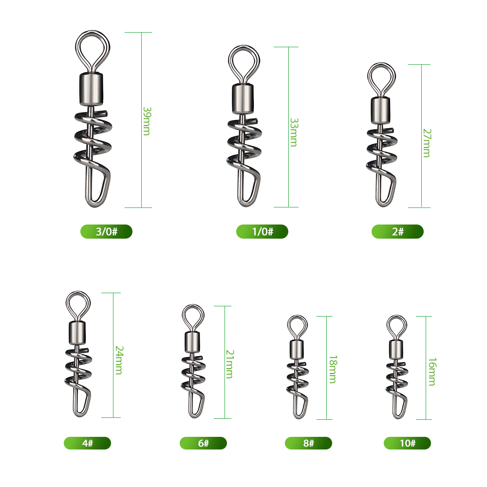 DNDYUJU 10PCS/lot Rolling swiv - Fishing Hook Stainless Steel review and price