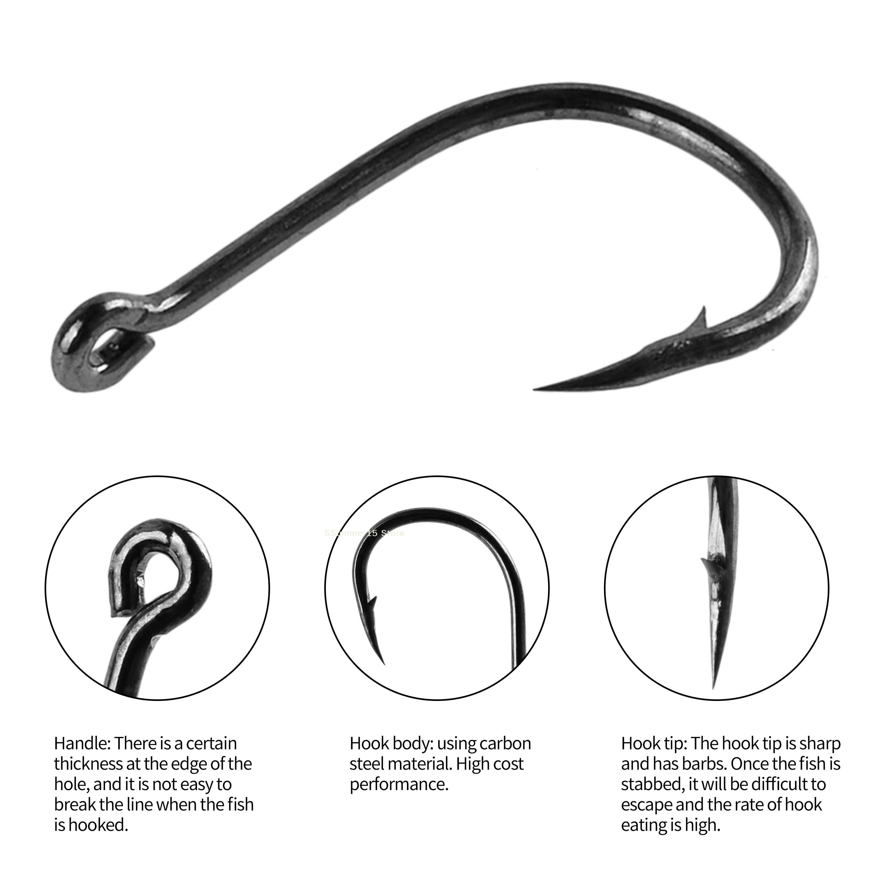 【R】100Pcs Fishing Hooks Set Ca - Fishing Hook Circle review and price