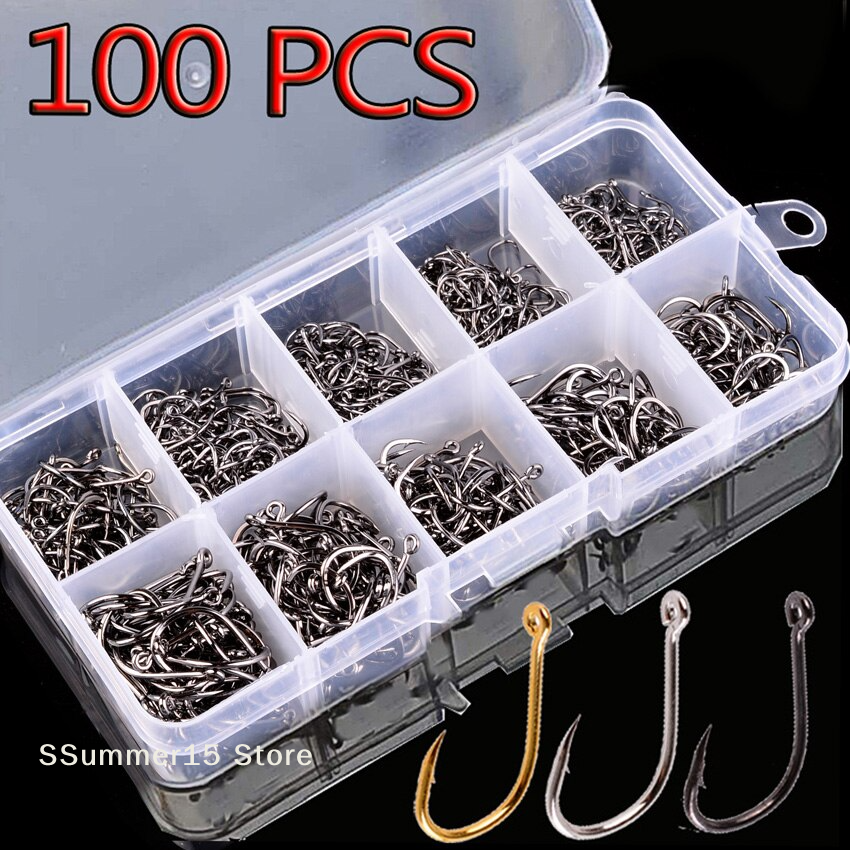 【R】100Pcs Fishing Hooks Set Ca - Fishing Hook Circle review and price