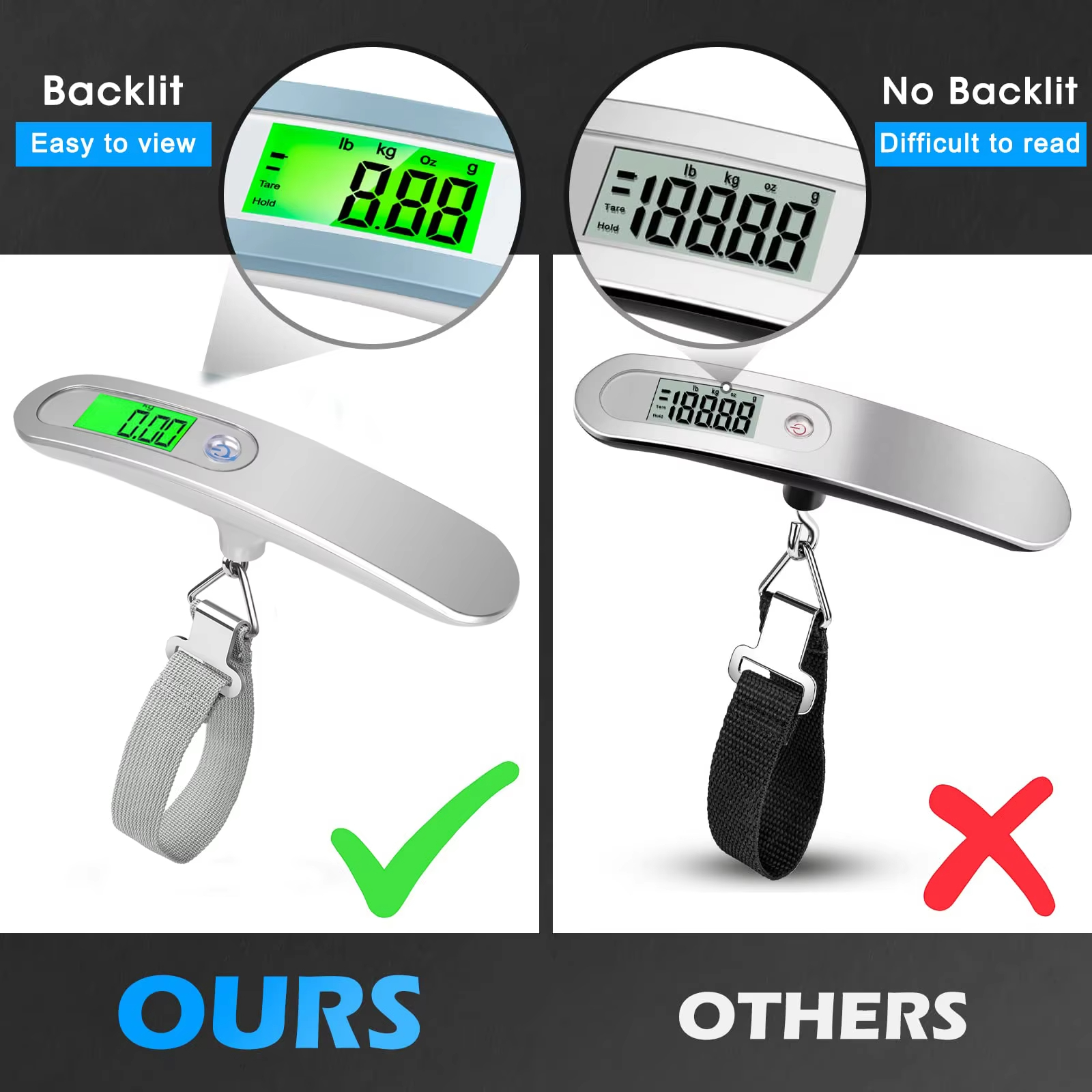 Portable Scale Digital LCD Dis - Fishing Hook Stainless Steel review and price