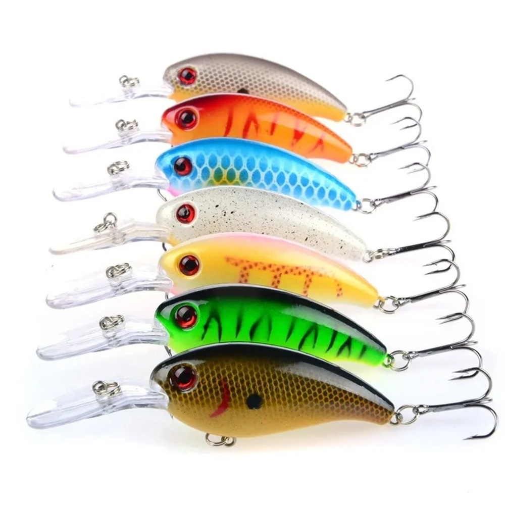 7Pcs Crankbait Fishing Lure Fl - Fishing Hook Treble review and price