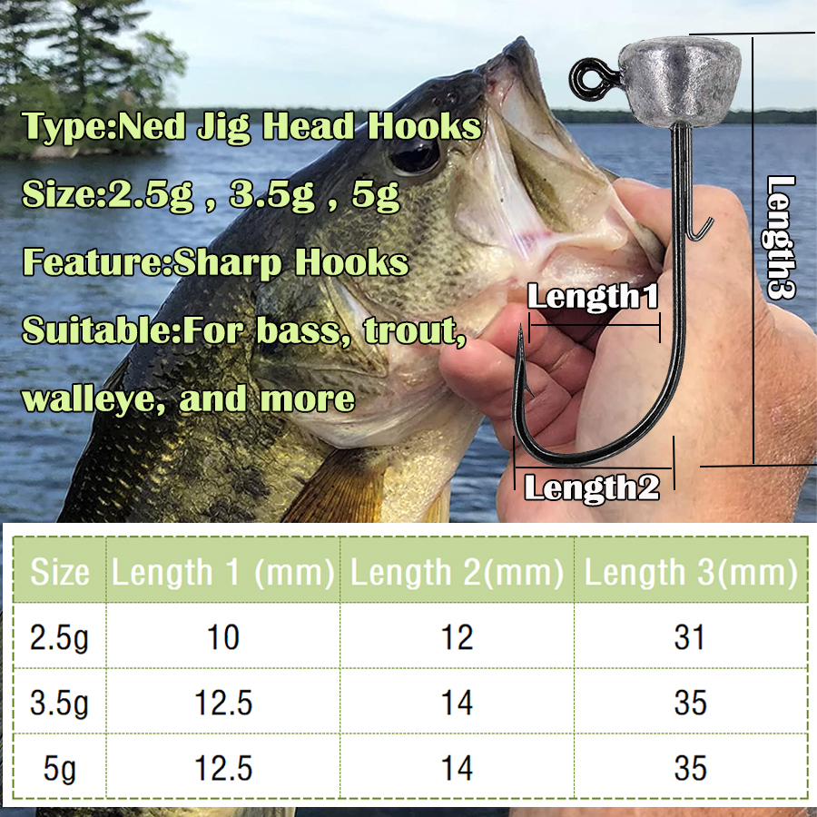 Mushroom Head Fishing Rigs Jig - Fishing Hook Weedless review and price