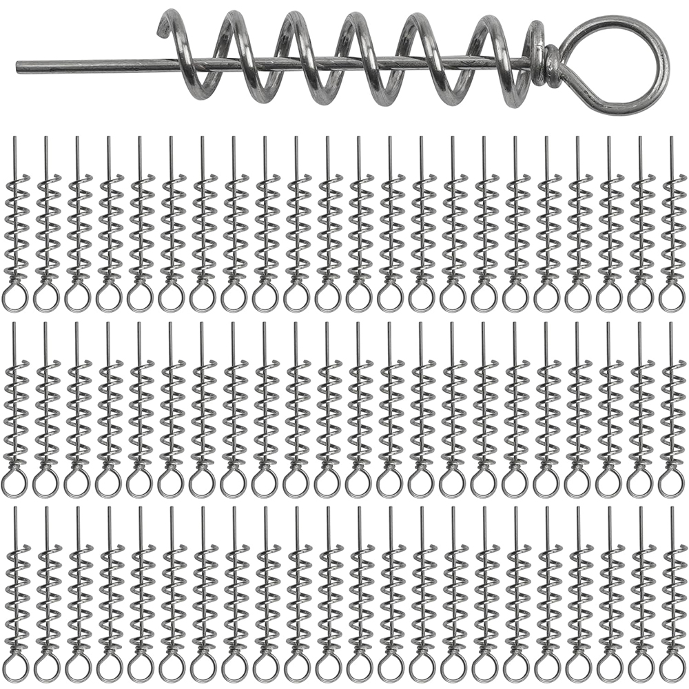 50Pcs Spring Twist Lock Fishin - Fishing Hook Stainless Steel review and price
