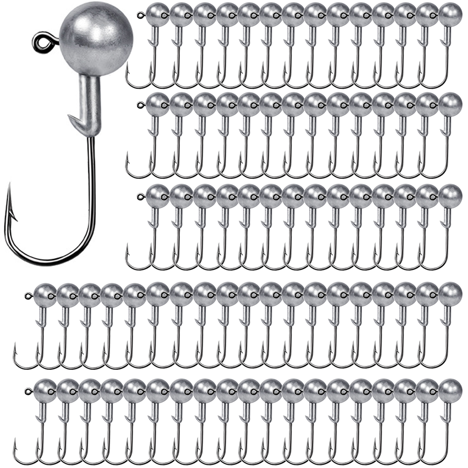 100PCS Fishing Hooks Lead Jig  - Fishing Hook Offset review and price