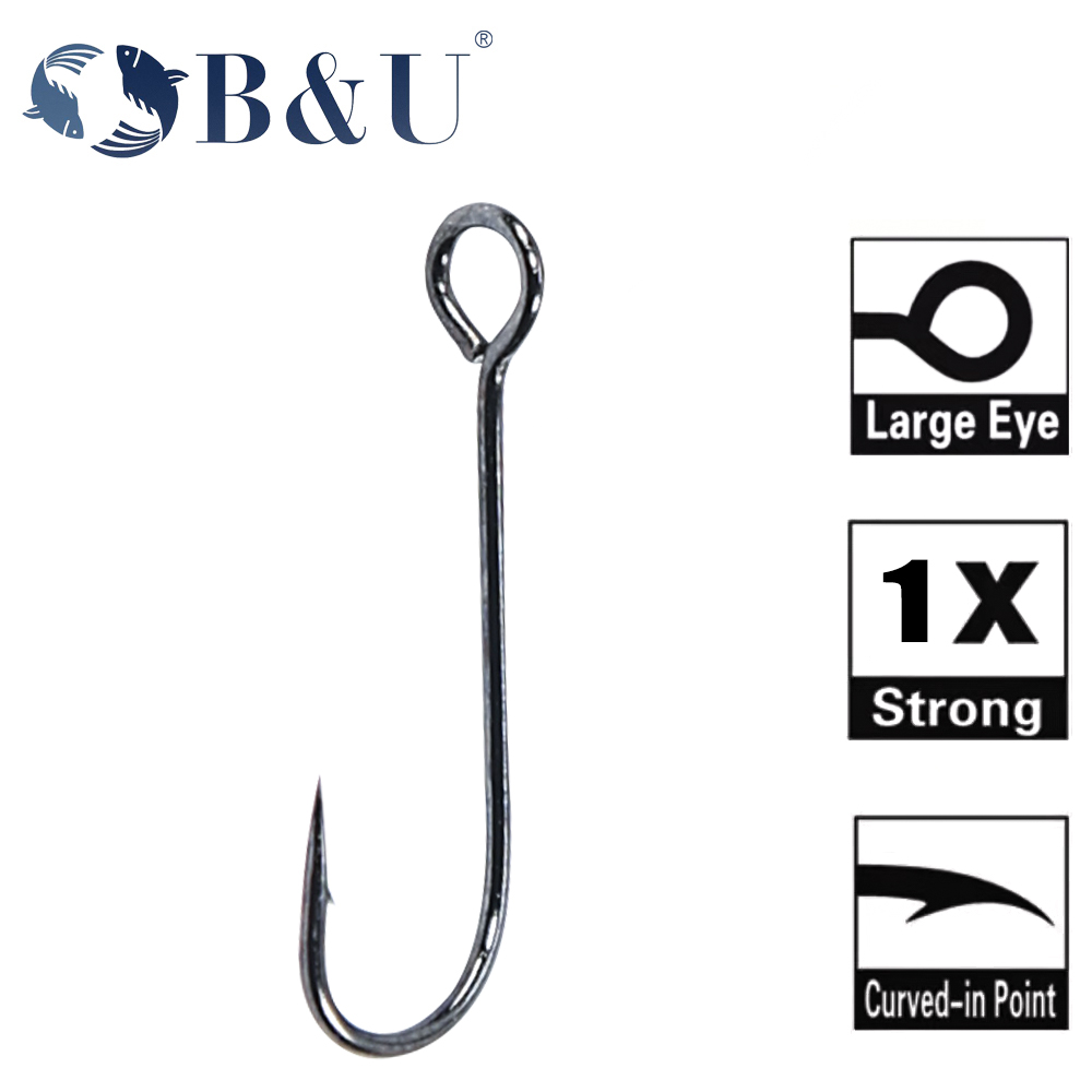 B&U 20pcs Fishing hook big eye - Fishing Hook Barbless review and price