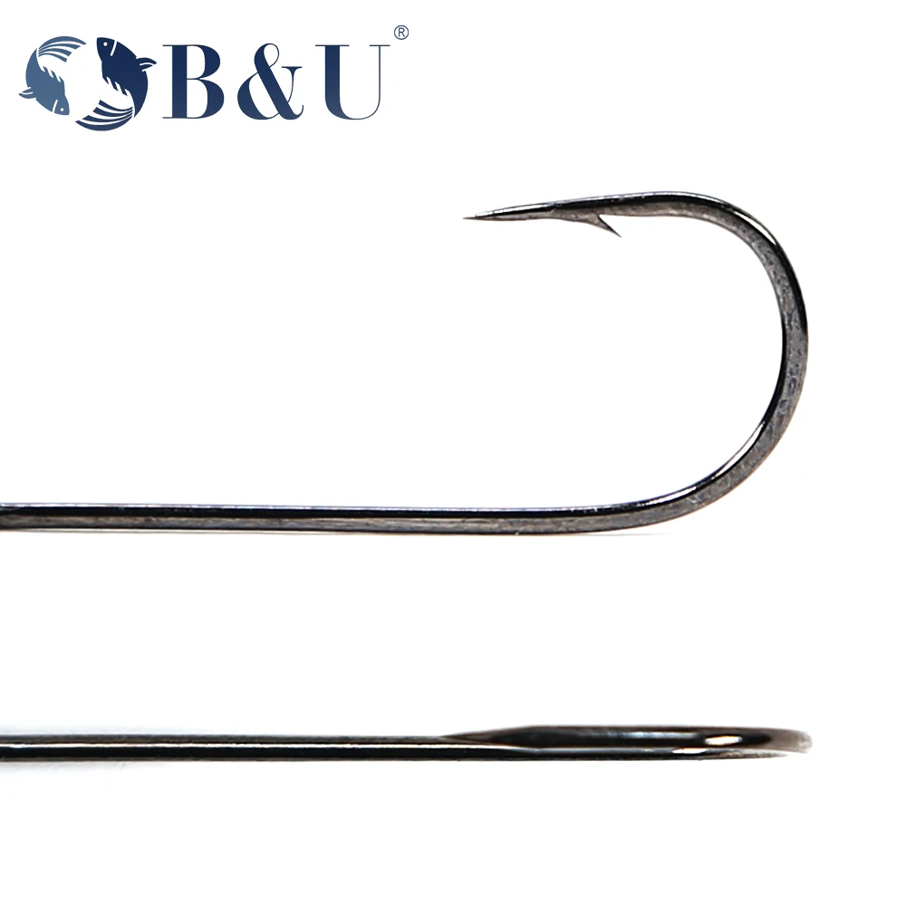 B&U 20pcs Fishing hook big eye - Fishing Hook Barbless review and price