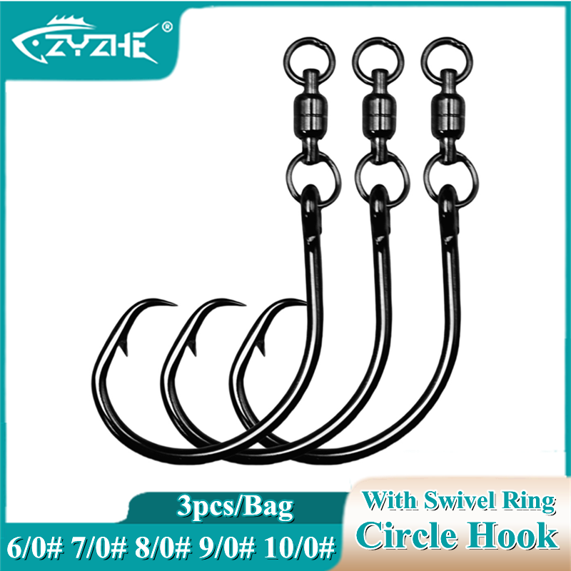 ZYZHE 3pcs/Bag Circle Hooks Wi - Fishing Hook Circle review and price