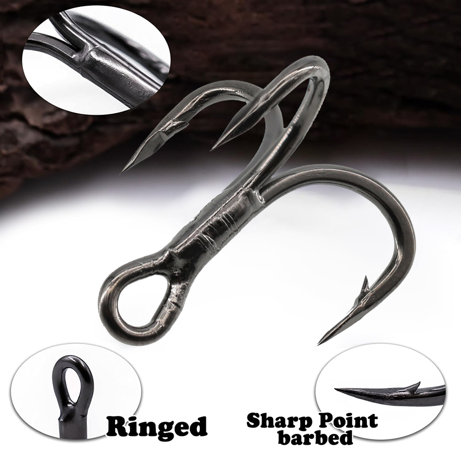 6X Fishing Treble Hook 10Pcs T - Fishing Hook Barbless review and price