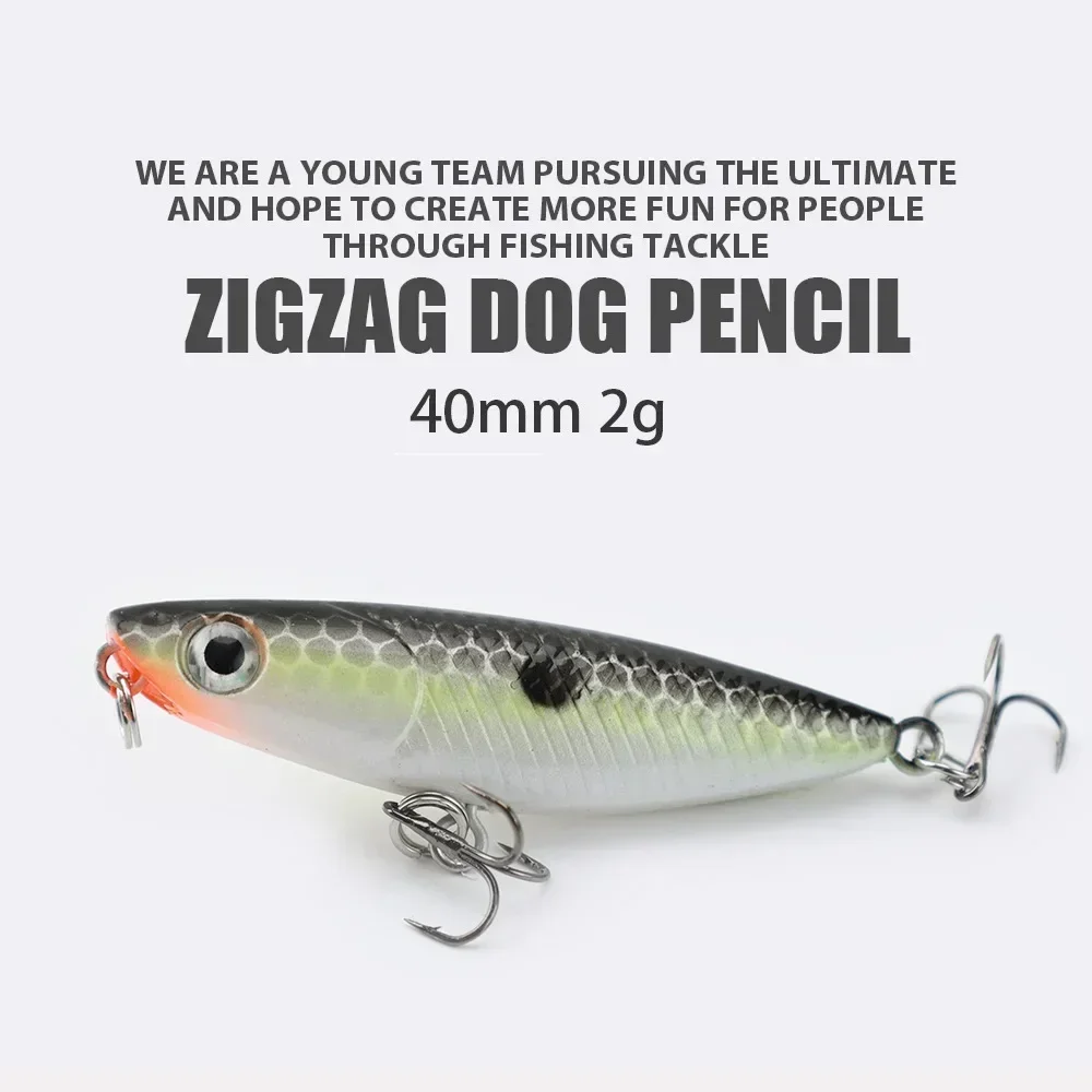 45mm 1.9g 1pcs Zigzag Dog Penc - Fishing Hook Treble review and price